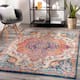 Hal Vintage Boho Traditional Pink Medallion Area Rug