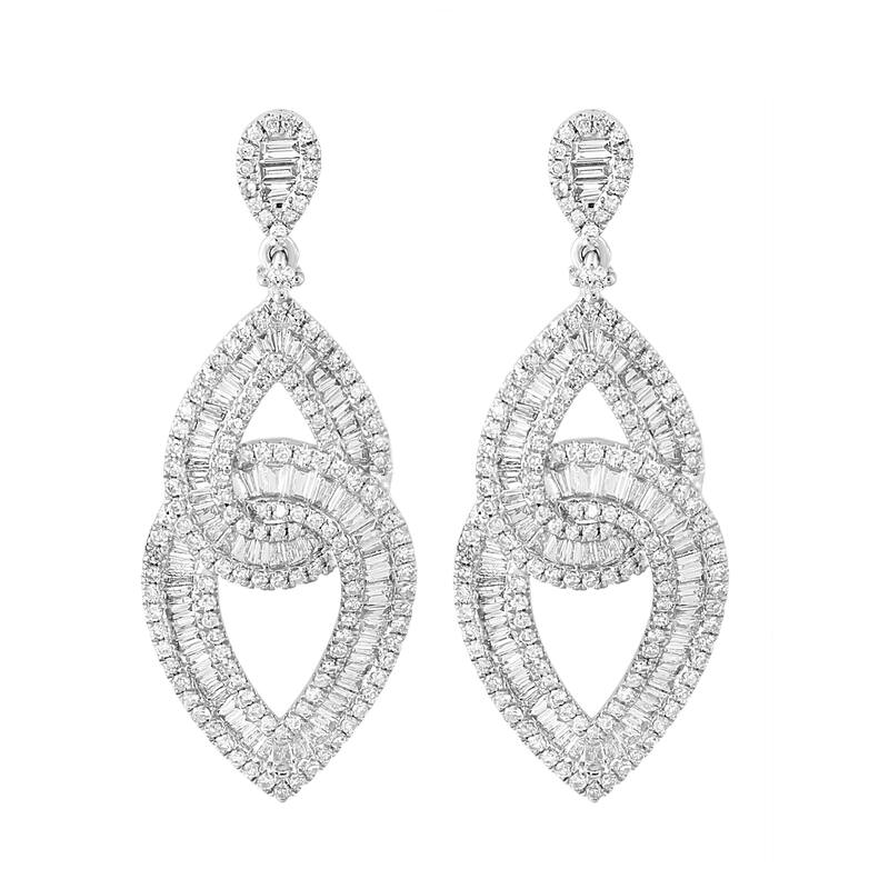 EFFY 14K White Gold Diamond Earrings