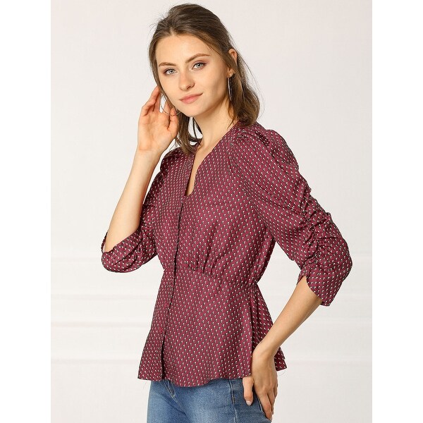 womens peplum tops with sleeves