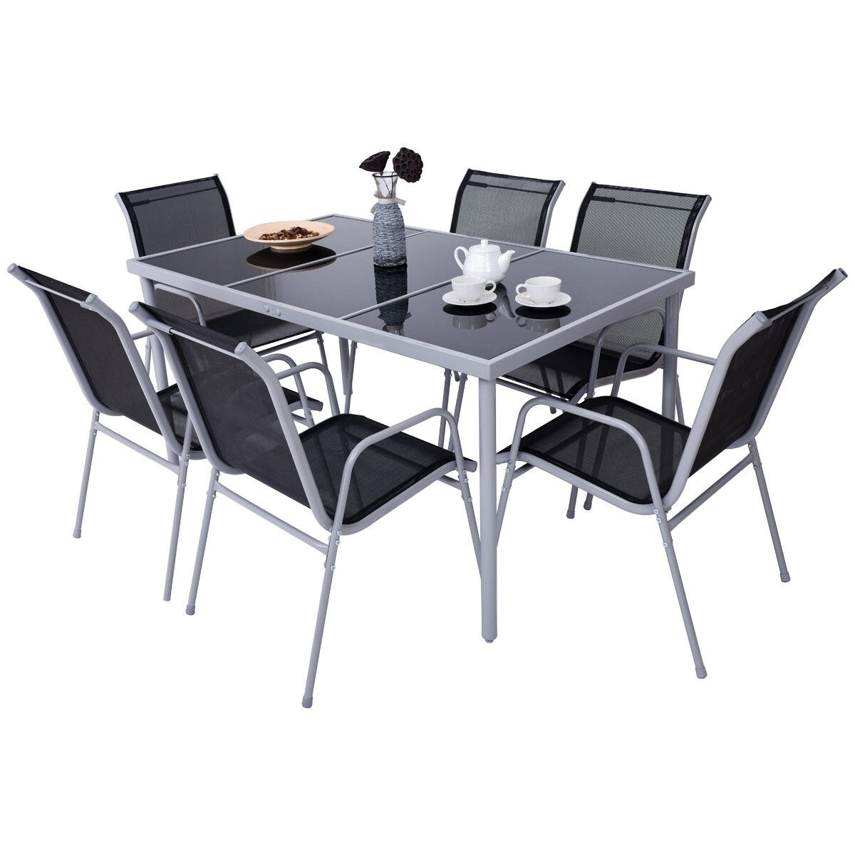 Shop Gymax 7pc Patio Table Chairs Furniture Set Outdoor Garden