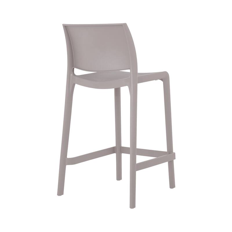 Sensilla Resin Stackable Counter-height Bar Stools, Set of 2