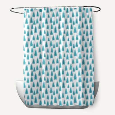 Christmas Trees Pattern Shower Curtain