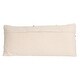 preview thumbnail 7 of 7, White Cotton Pillow with Multicolor Embroidered Loop Stripes