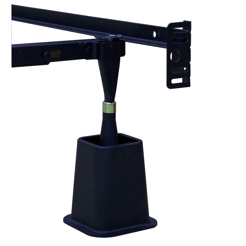 Heavy Duty Premium Quality 6 Inch Bed Risers - Furniture Riser for Desk, Sofa, Couch & Table, Black, Set of 4