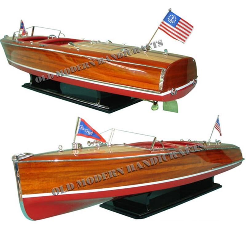 Chris Craft Barrel Back Painted Medium Speedboat Model