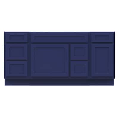 Vanity Art 66" Oak Freestanding Bathroom Vanity Cabinet without Top