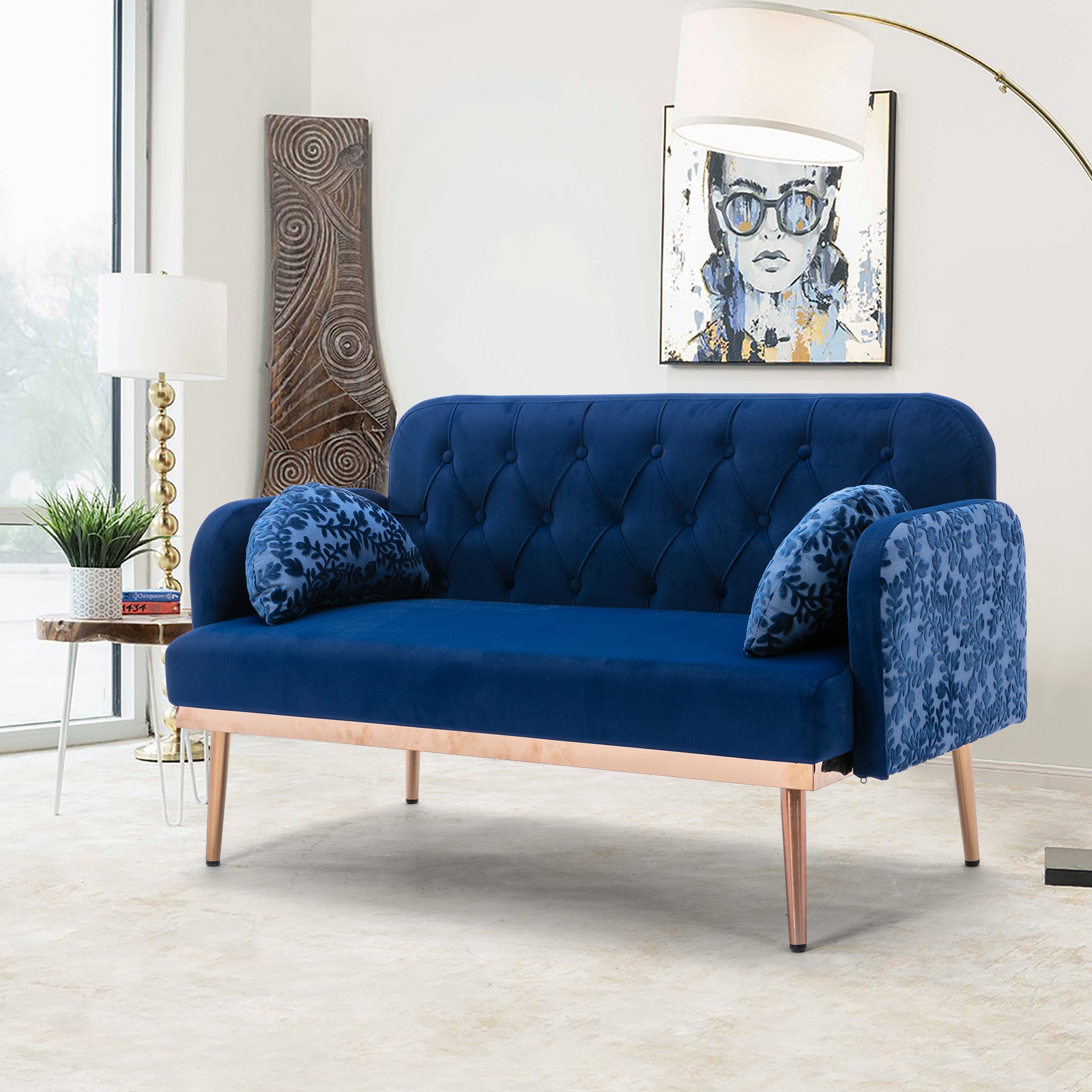 Rose shop colored loveseat