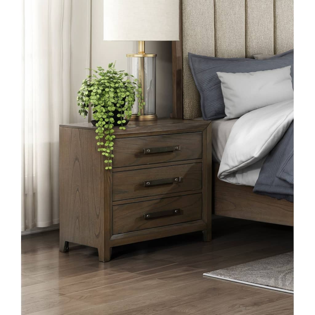 Nightstand of 3 Drawers Classic Design Bedroom Furniture 1pc