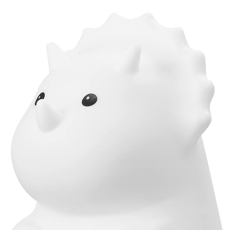 Terry Triceratops White Silicone Night Light Lamp - one size
