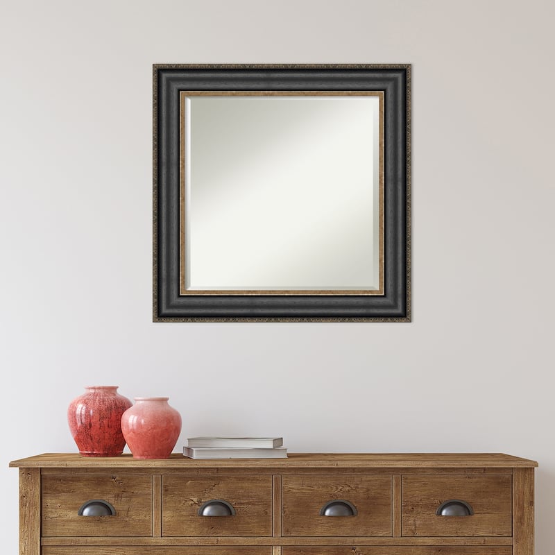 Beveled Bathroom Wall Mirror - Thomas Black Bronze Frame - Thomas Black Bronze