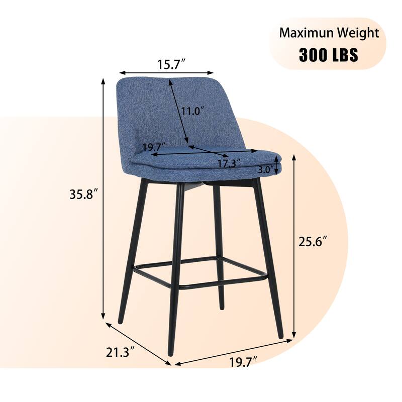 Counter Height Swivel Bar Stools Set Of 2