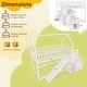 preview thumbnail 4 of 18, Costway Twin Over Twin Bunk Bed with Slide & Staircase with Storage