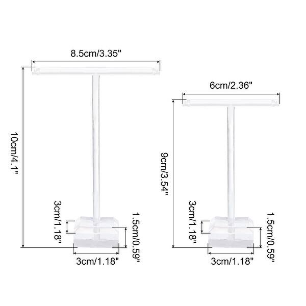 slide 2 of 5, Earring Display Stands, 6pcs Earring Stand Storage Acrylic Clear