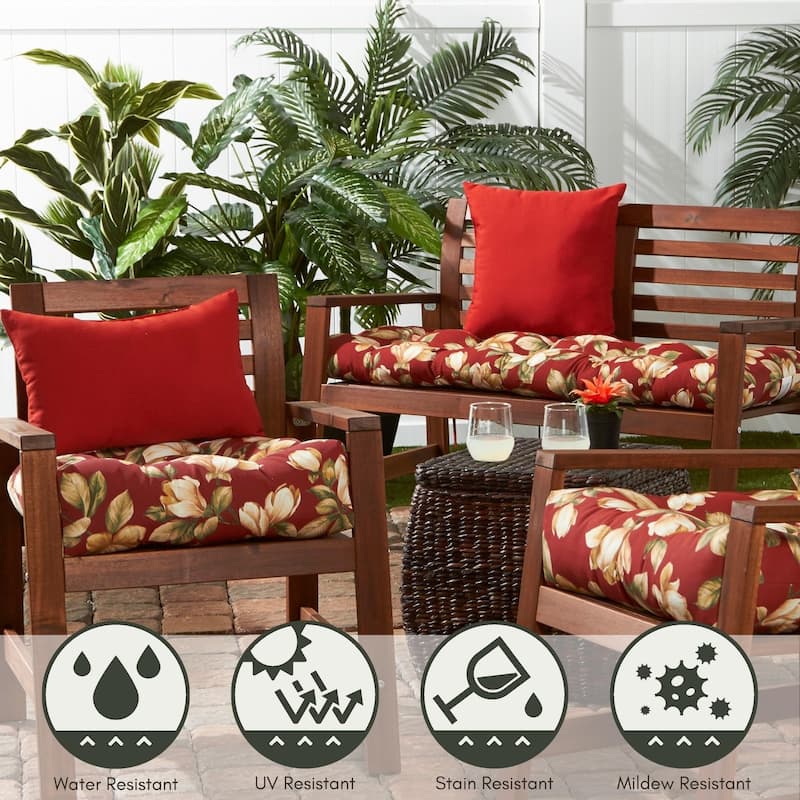 Roma 18-inch x 51-inch Outdoor Floral Bench Cushion (Cushion Only)