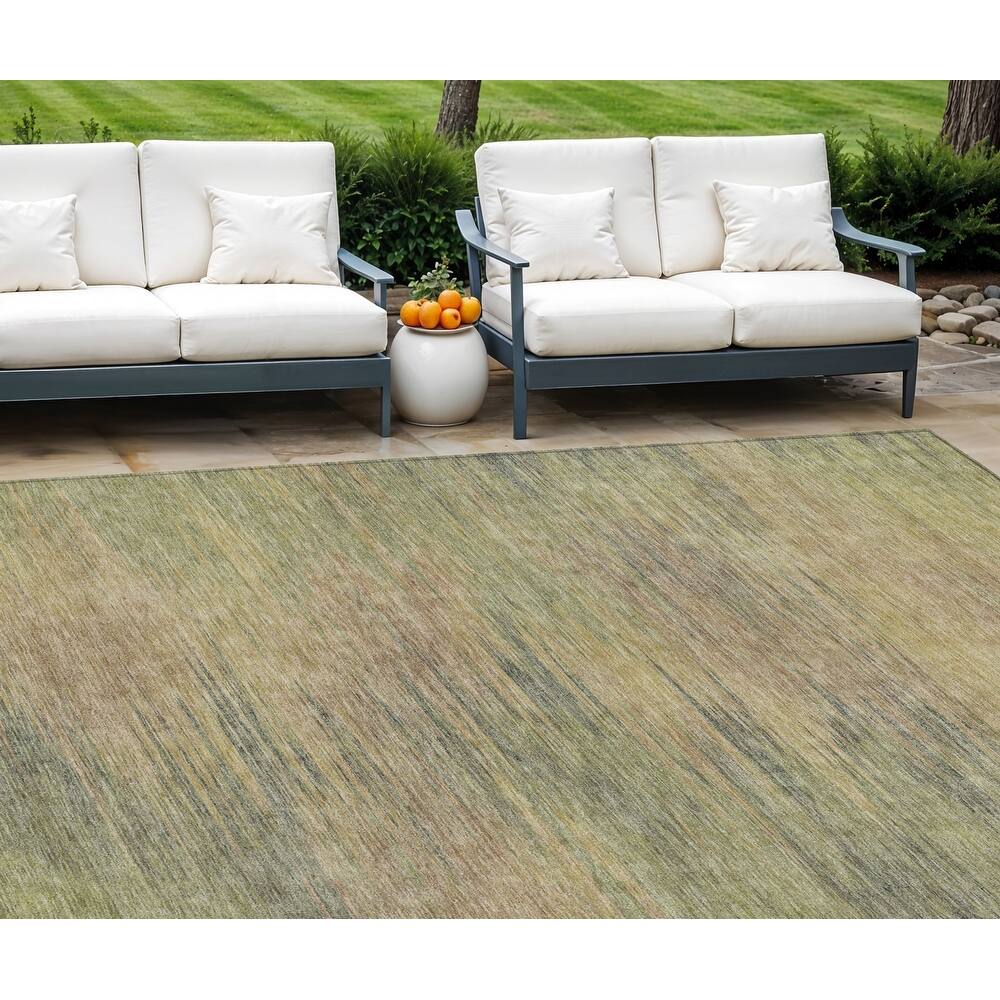 HomeRoots Abstract Transitional Rectangle Outdoor Rug