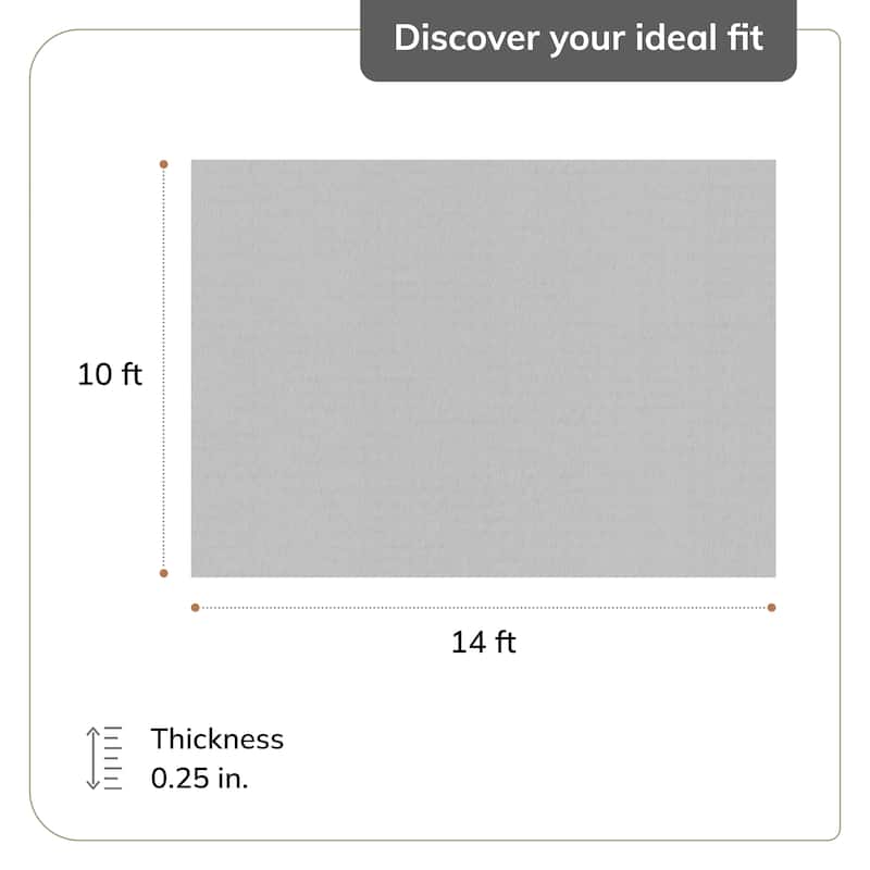Jani Premium All-Surface Non-Slip 5' x 8', Gray/Tan, Rectangle Rug Pad - Extra Strong, Protective, Anti-Slip for Hardwood Floors