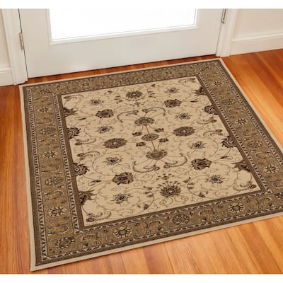 HomeRoots Oriental Traditional Square Area Rug
