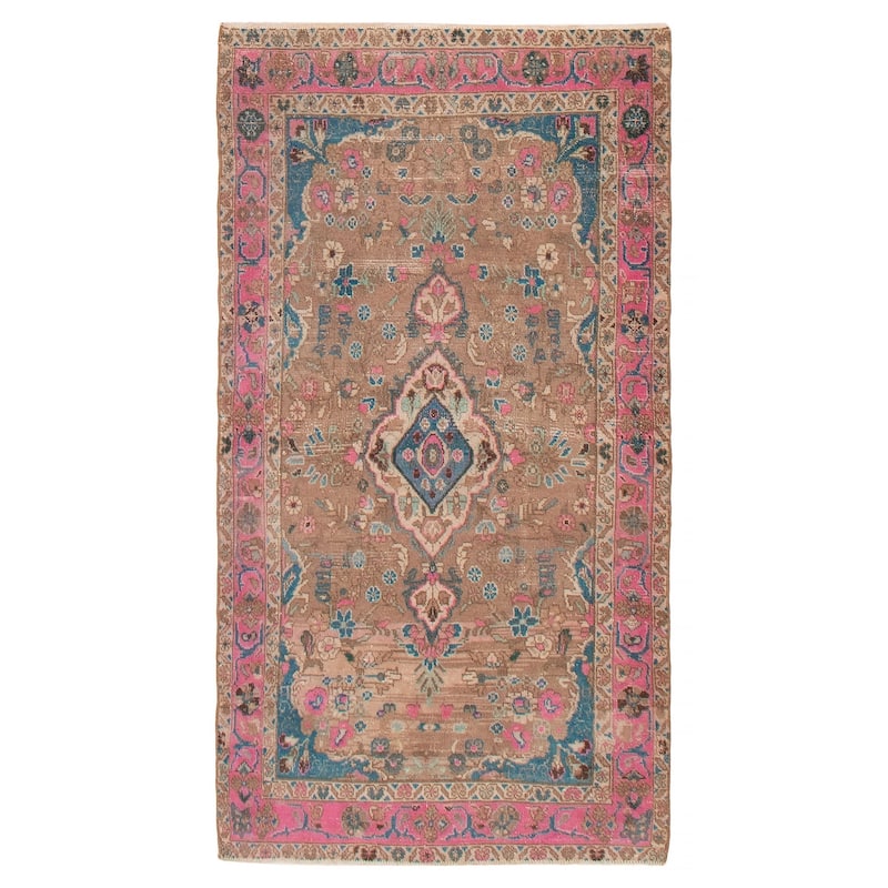 ECARPETGALLERY Hand-knotted Anatolian Vintage Tan Wool Rug - 3'5 x 6'7 - Tan - 3'5 x 6'7