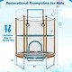 preview thumbnail 3 of 8, Gymax 60'' Trampoline for Kids w/ Gymnastic Bar Rings Foamed Handle No