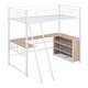 preview thumbnail 6 of 7, Twin Size Metal Loft Bed with L-Shaped Desk and Three Shelves