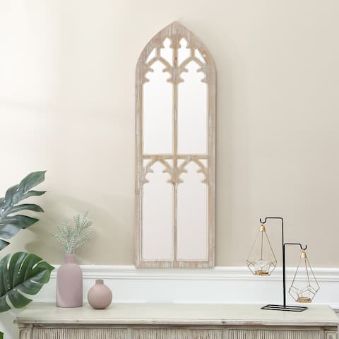 Wood Cathedral Framed Wall Mirror