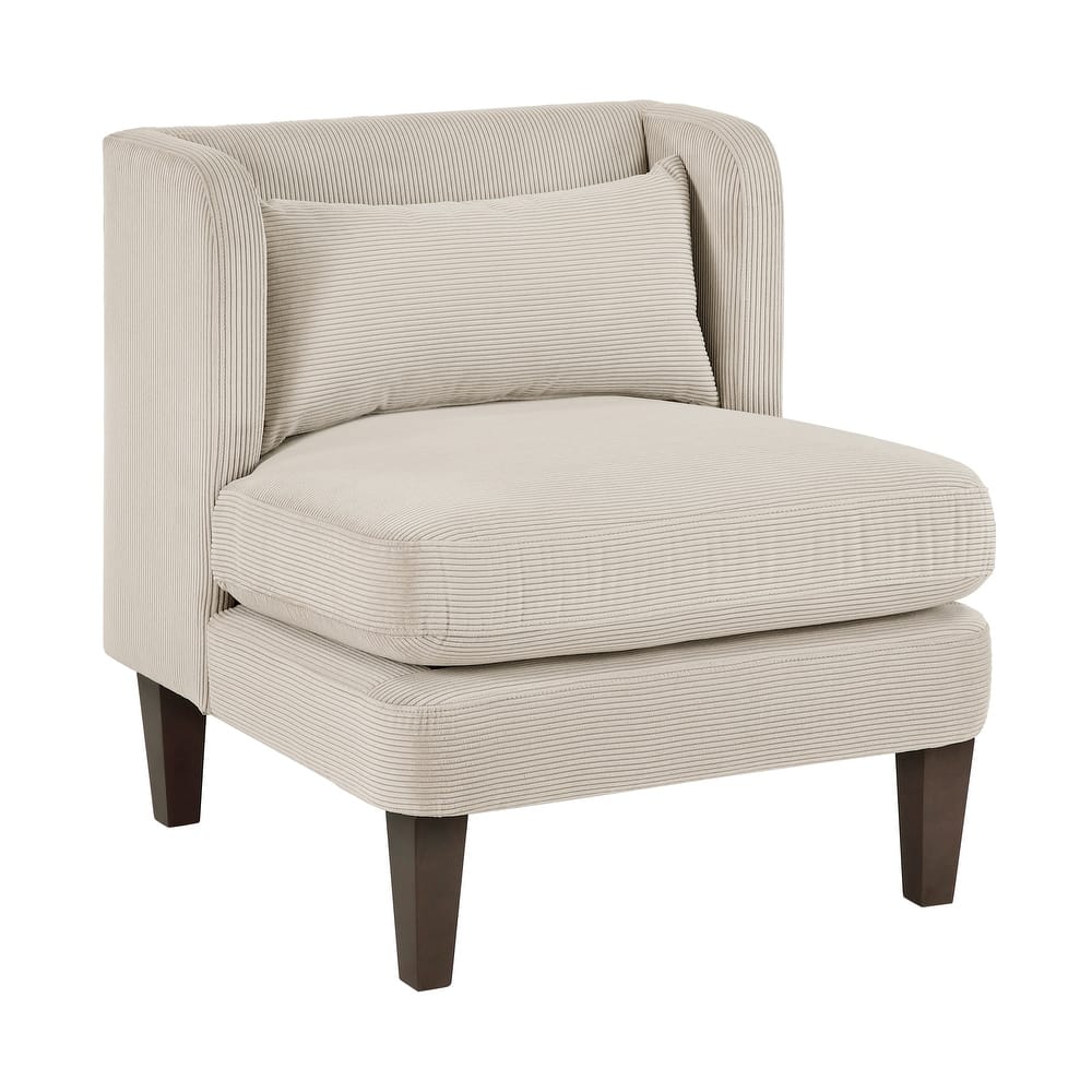 Fremont & Park Clara 27.5" Corduroy Fabric Accent Chair - Matching Pillow