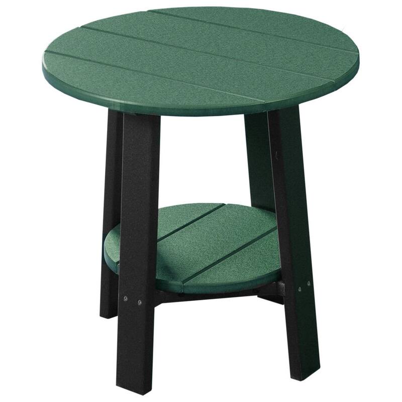Poly Lumber Deluxe End Table - Standard Height - Green & Black
