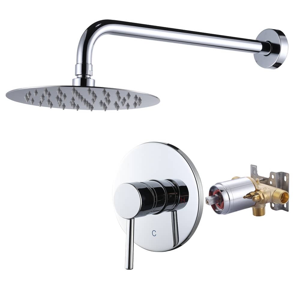 WOWOW Single Handle 5-Spray Patterns Shower Faucet with Valve