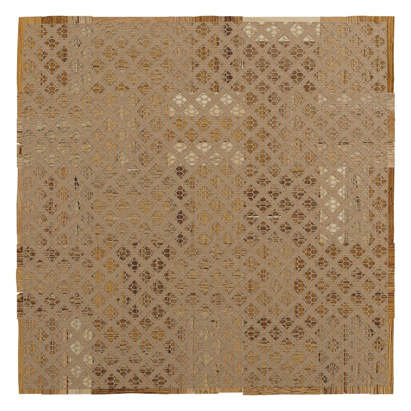 11 7/8"W x 11 7/8"H x 1/2"P Woodland Wood Mosaic Wall Tile, Old Boat Wood - 11 7/8"W x 11 7/8"H x 1/2"P