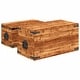 preview thumbnail 8 of 8, vidaXL Storage Chest Set 2 Pieces Rough Mango Wood - 27.6" x 13.8" x 13.8"