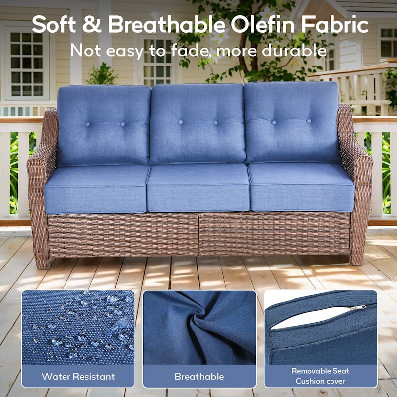 Outdoor Couch 3 Seater Sofa Deep Seat Sofa