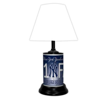 MLB 18-inch Desk/Table Lamp with Shade, #1 Fan with Team Logo - New York Yankees - 18x10x10