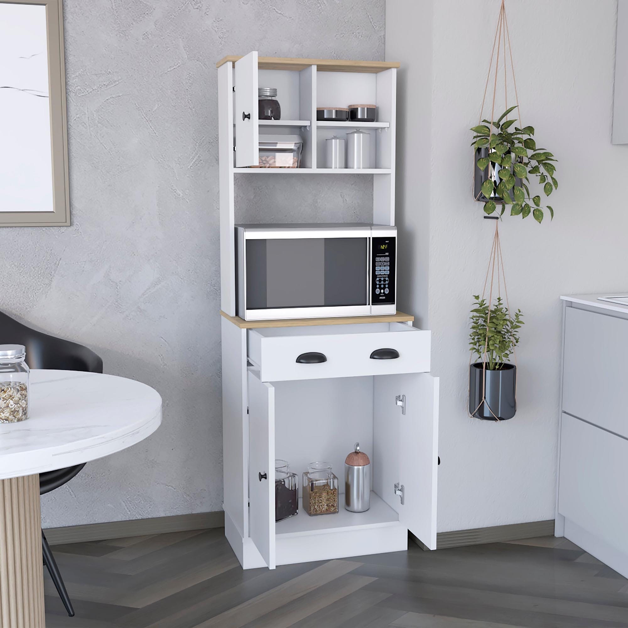 Hardwood sales pantry cabinet