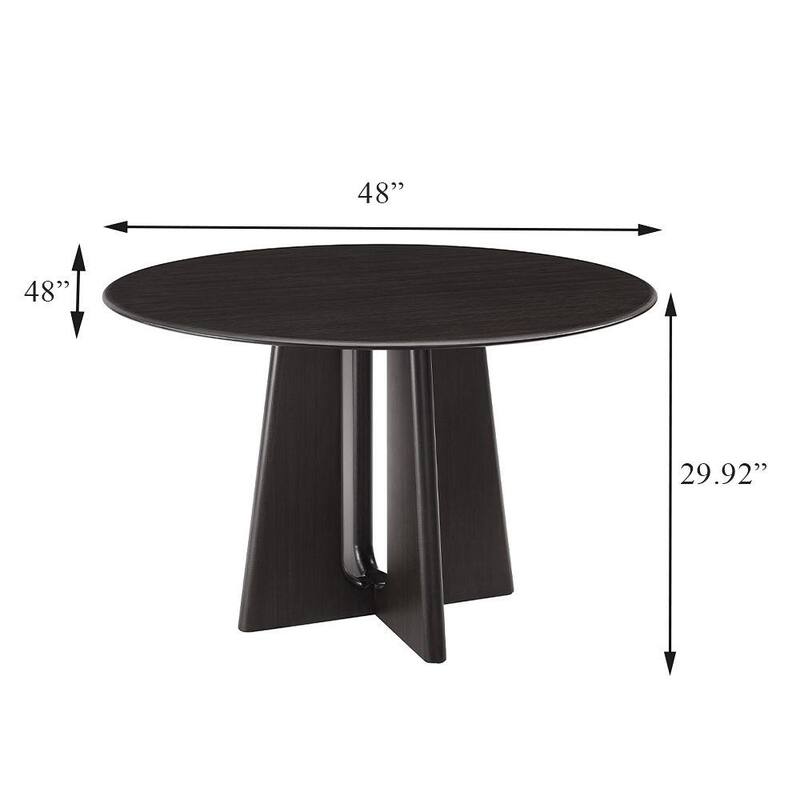 Lenor 48" Round Table, Charcoal