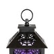 preview thumbnail 6 of 4, LED LIghted Bats "Happy Halloween" Candle Lantern - 11" - Black