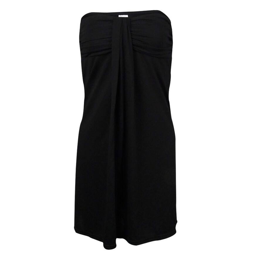 Hula Honey Women's Strapless Draped-Front Swim Cover