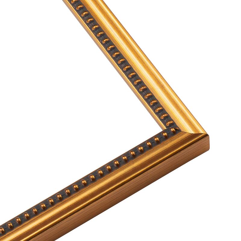 24x24 Frame Beaded Gold Solid Wood Picture Frame | 0.75 Inches