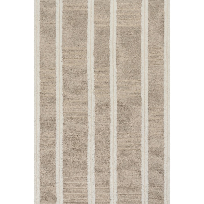 Nuloom Adaluna Modern Striped Wool Area Rug - 7' 6" x 9' 6" - Brown - Rectangle