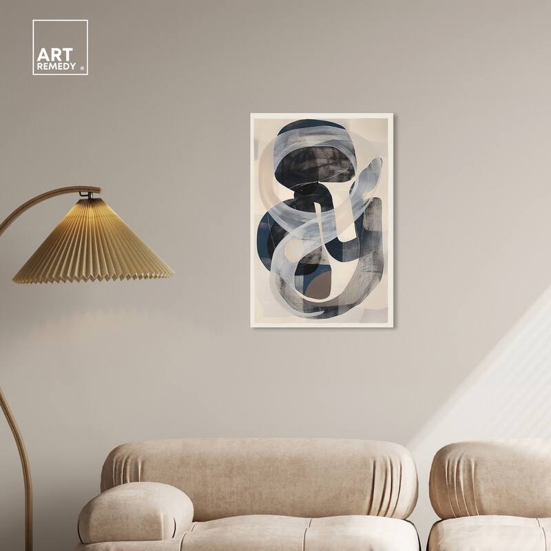 Art Remedy Slither Gallery Wrapped Abstract Shapes 1 Piece Canvas Wall Art