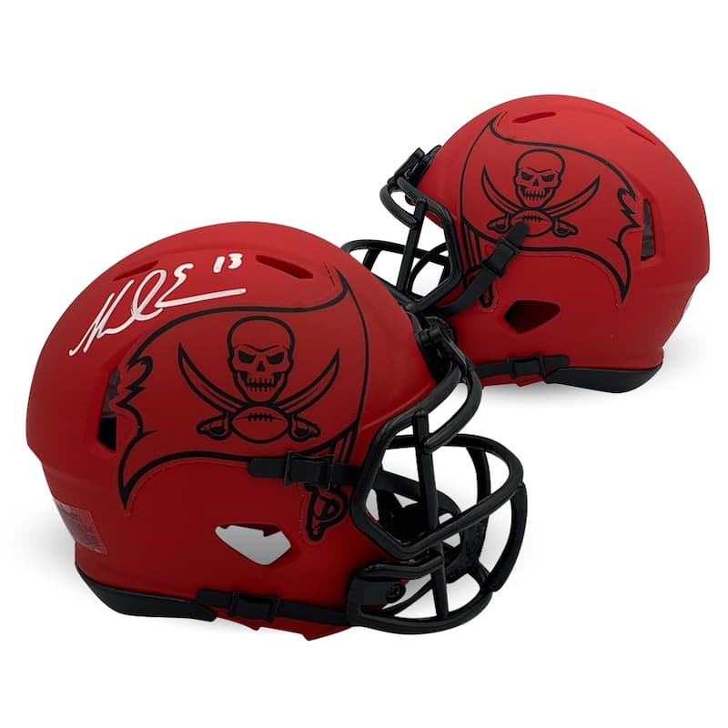 Mike Evans Autographed Tampa Bay Buccaneers Signed Football Rave Mini Helmet Beckett COA - 8' x 11'