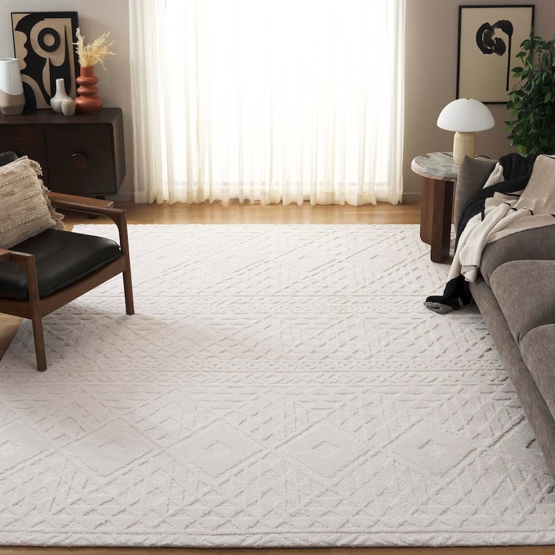 SAFAVIEH Handmade Mykonos Meene Wool Rug - 8' x 10' - Ivory