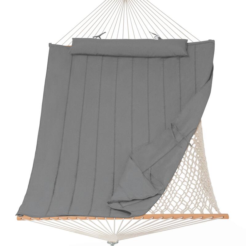Outdoor Rope Hammock with Polyester Pad, 475 lbs Capacity