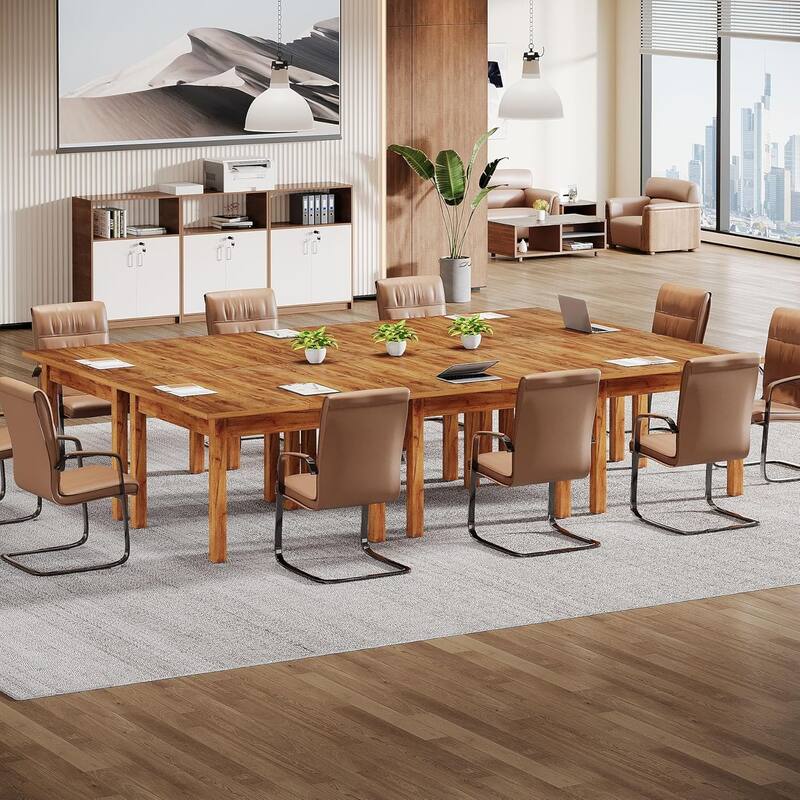 Square Conference Table, Wooden Meeting Table/Desk for Office, Conference/Seminar Room,Boardroom