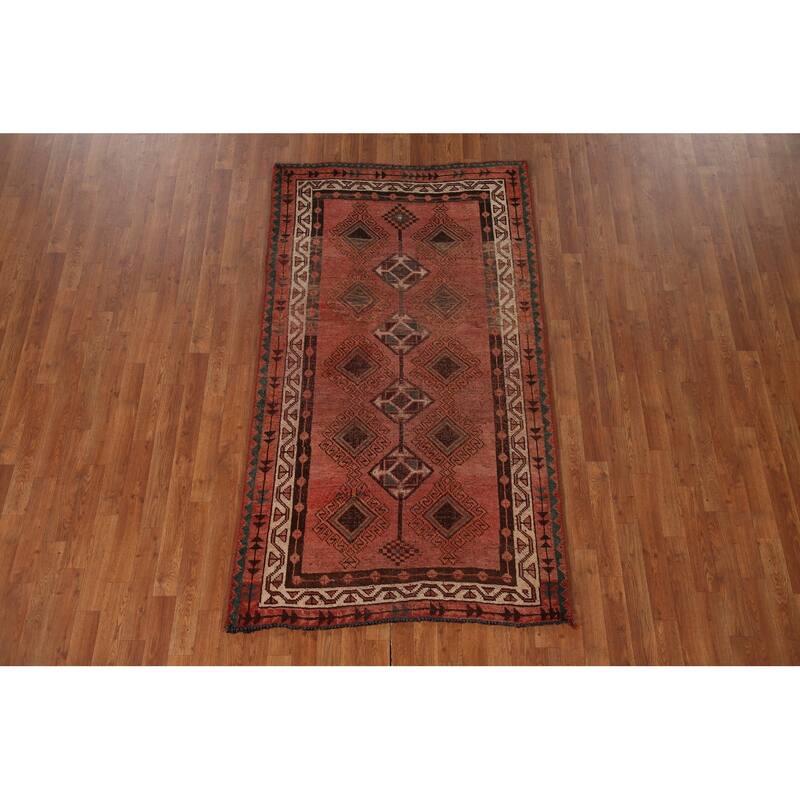 Lori Persian Antique Area Rug Handmade Wool Carpet - 3'11"x 6'11"