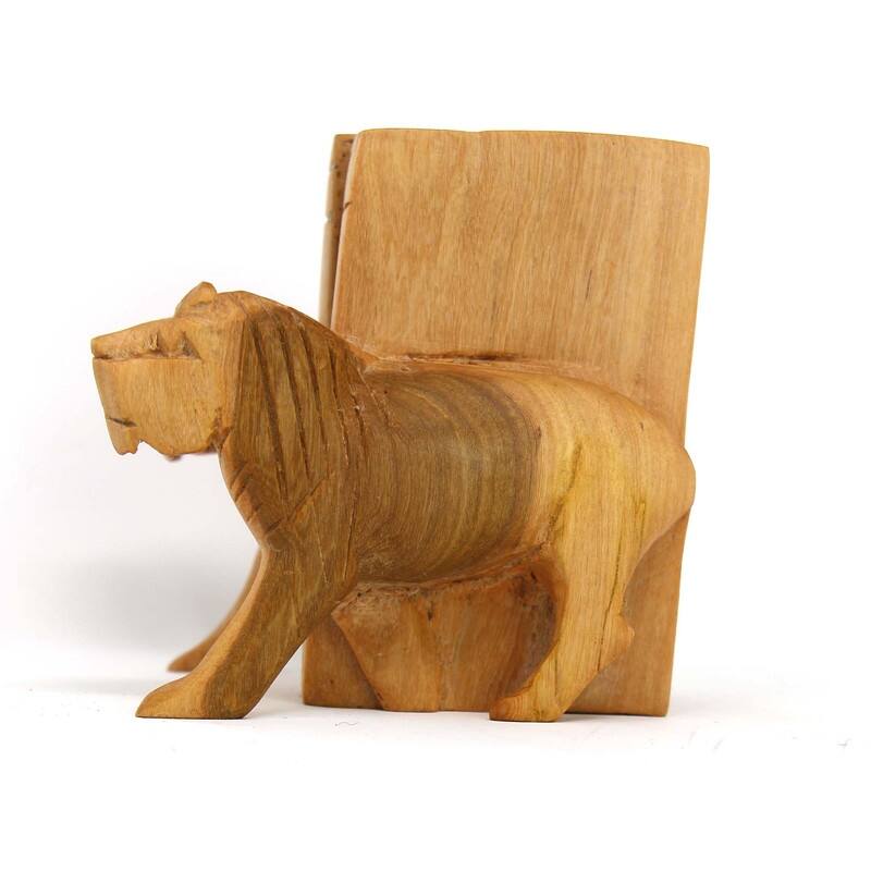 Handmade Jacaranda Wood Safari Bookends (Kenya)