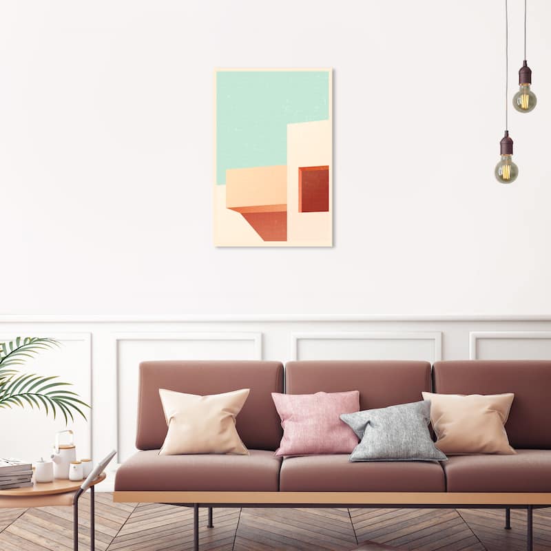 Wynwood Studio Canvas Architecture and Buildings Freeshape Building 6 White and Cream White Vintage Wall Art Canvas Print - 30 x 20