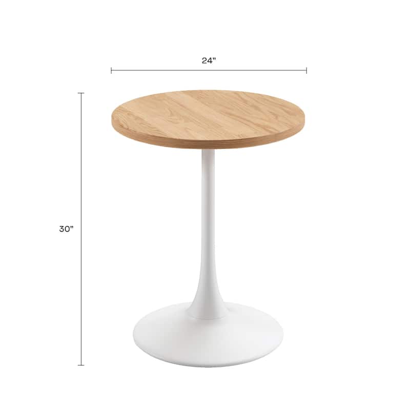 Elise Wood Top Round Table 24"D x 30"H