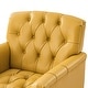 preview thumbnail 54 of 68, HULALA HOME Wemer Traditional Genuine Leather Armchair with Tufted Back