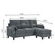 preview thumbnail 35 of 49, 77.36" L Shaped Sectional Sofa with Side Storage Pocket and Reversible Ottoman