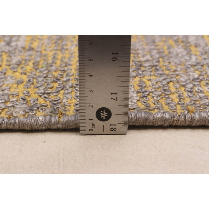 ECARPETGALLERY Hand-knotted Loreto Grey Silk Rug - 9'8 x 14'7